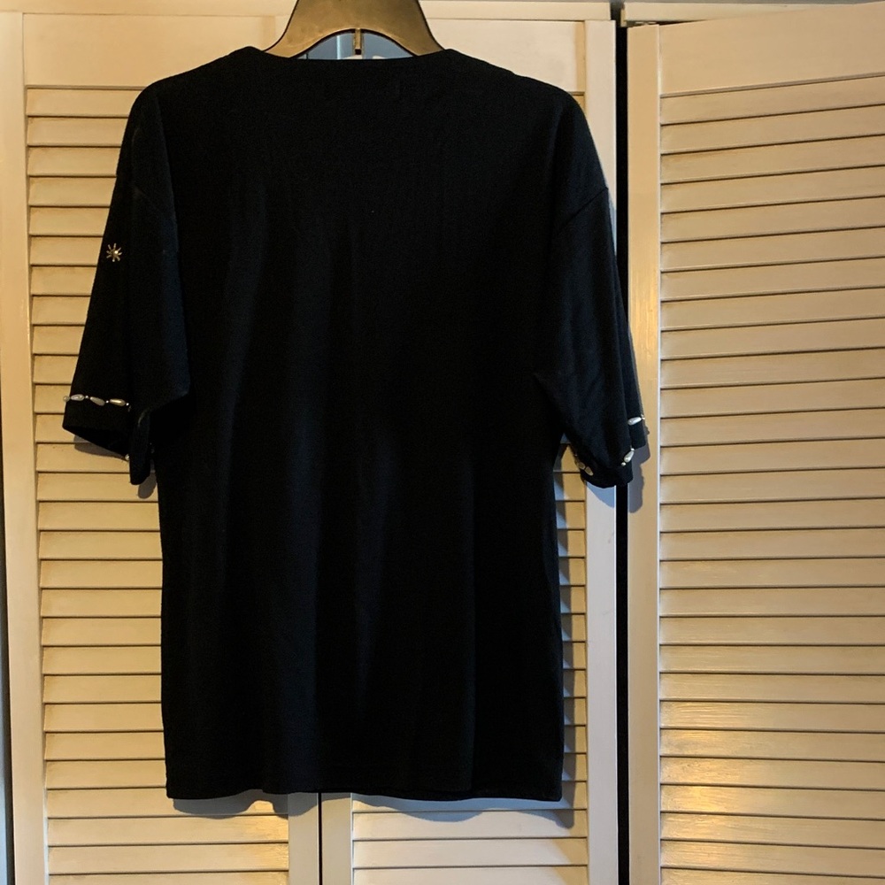 Victoria Harbour Black Embellished Women's Jersey Top - Picture 6 of 7